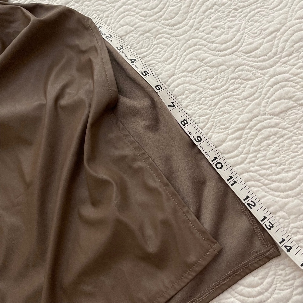 3/$21 | WILD FABLE Faux Leather Slip Dress in Dark Taupe Size XS - Picture 10 of 16